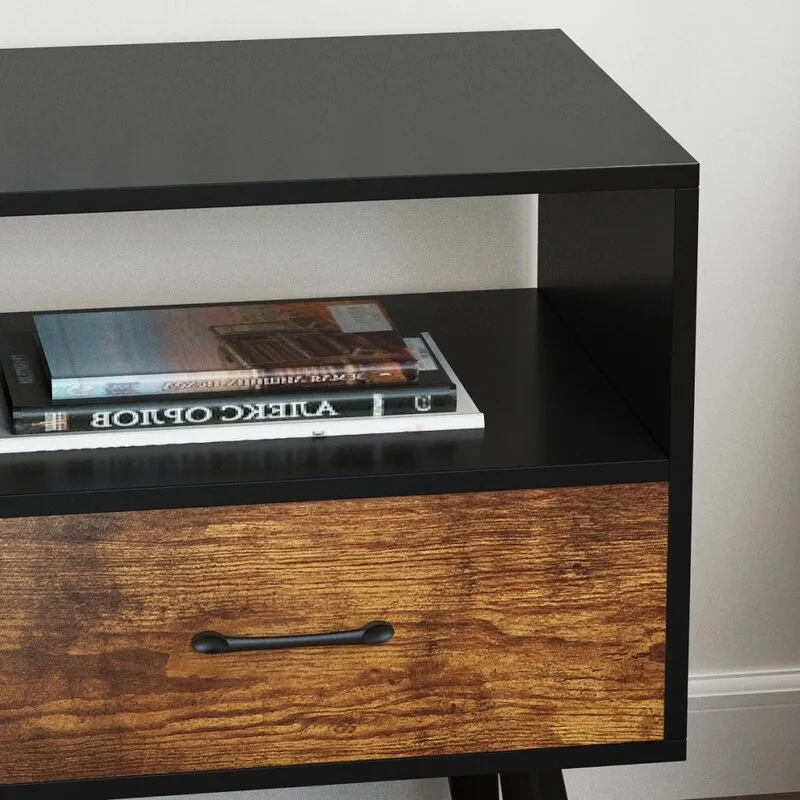 Nordic Design Modern Solid Wood Luxury Bedside Table Nightstand Side Table