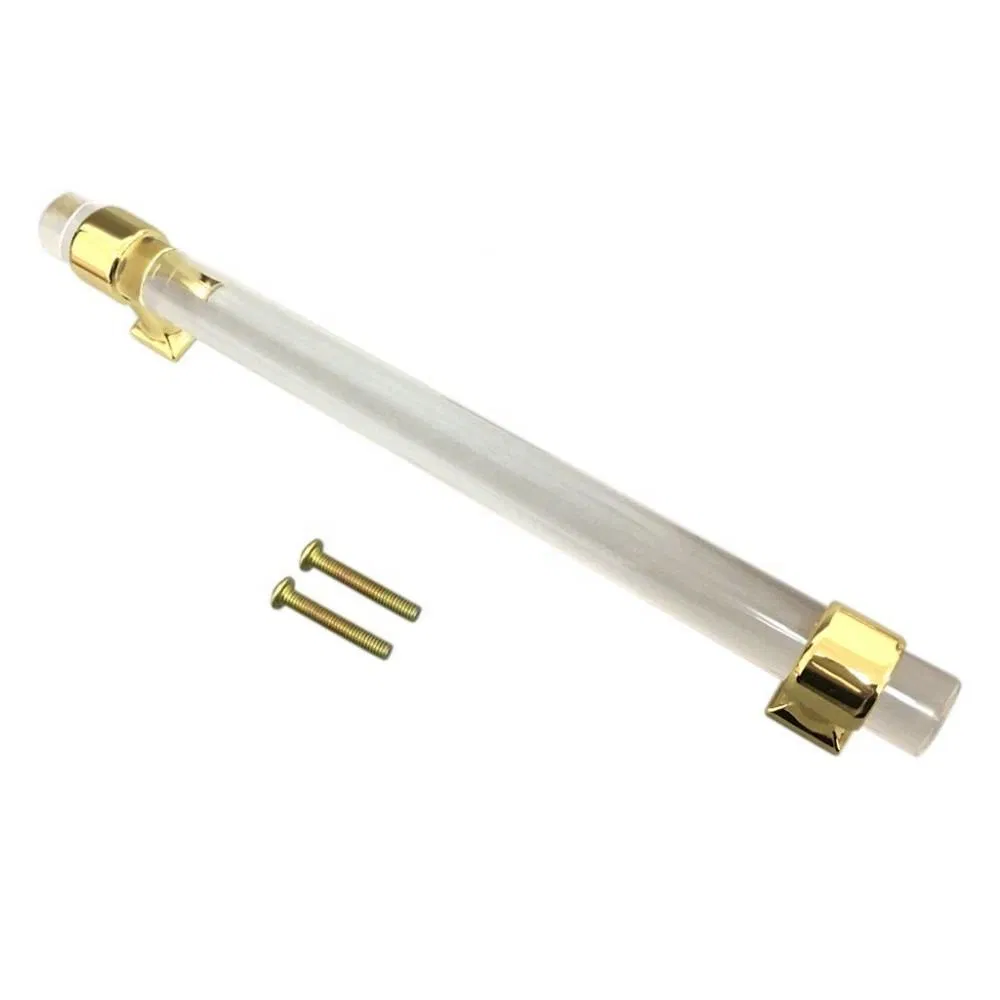 Kitchen Square Base Transparent Acrylic Door Pull Handle for Wholesale Hardware Furniture