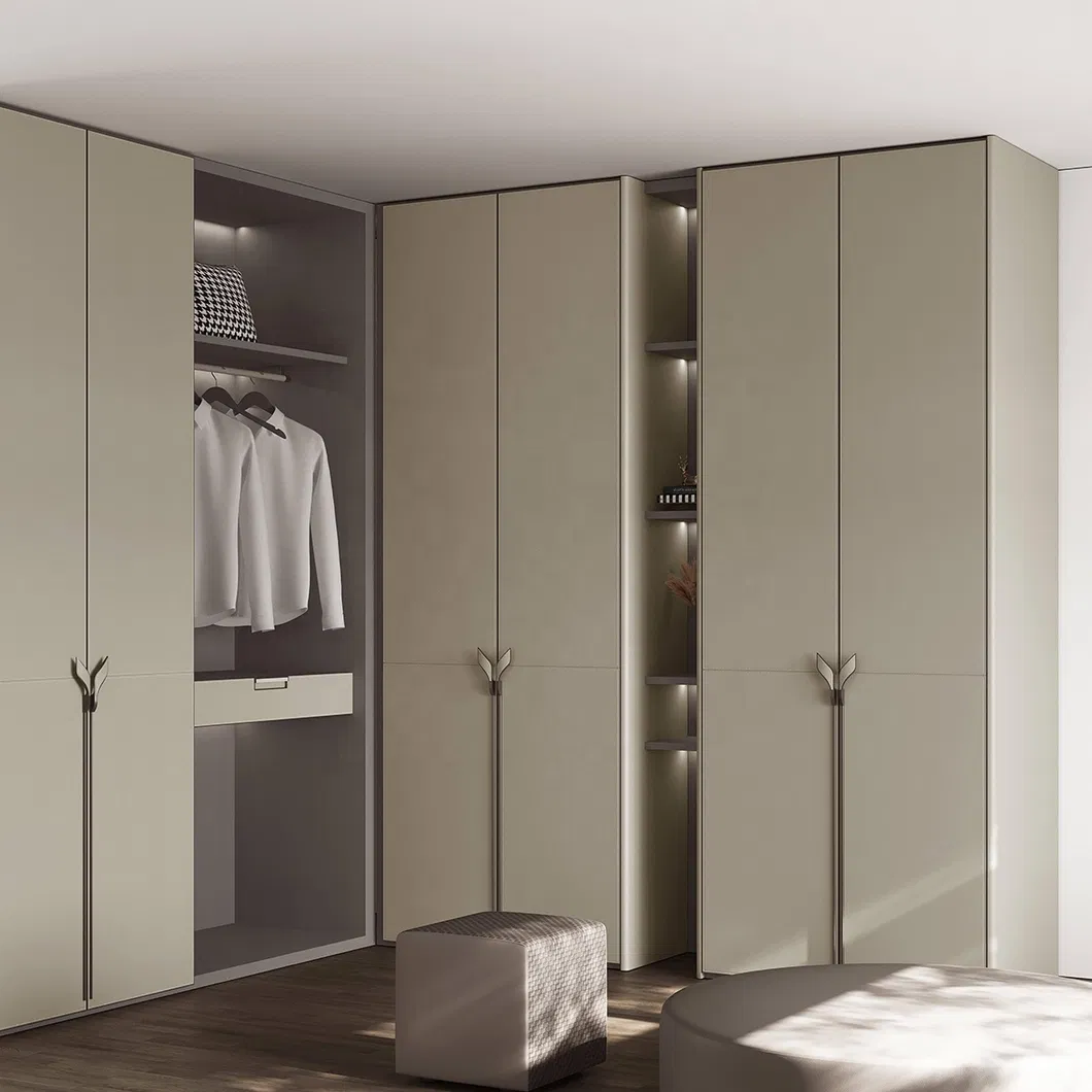 Zinc Alloy Leather Furniture Cabinet Handles New Design Wardrobe Door Pull Handle