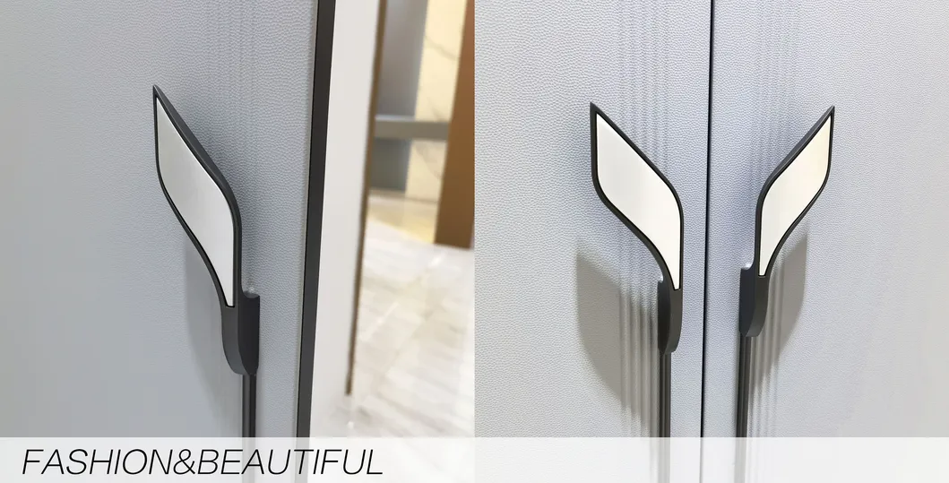 Zinc Alloy Leather Furniture Cabinet Handles New Design Wardrobe Door Pull Handle