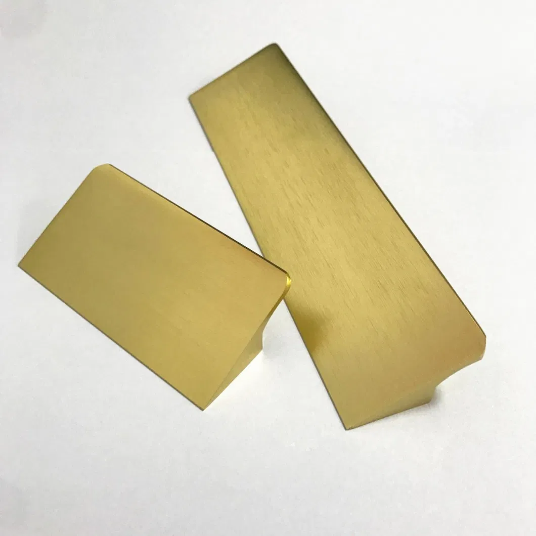 Cupboard Furniture Kitchen Aluminium Cabinet Gold Brass Brushed Handle