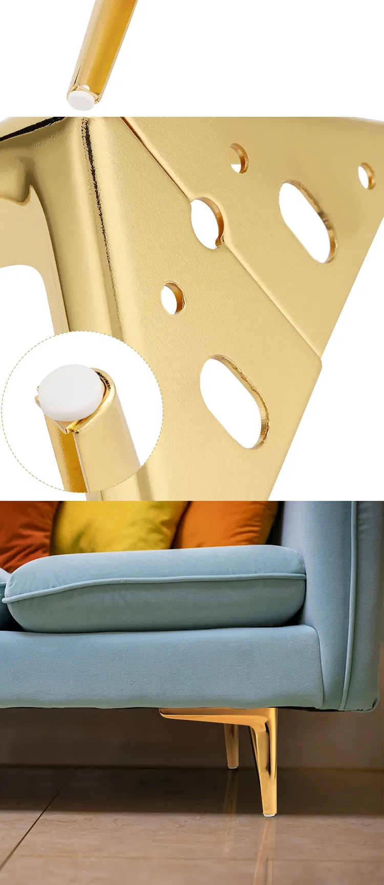 Modern Design Metal Chrome Sofa Legs Replacement for Furniture Hardware