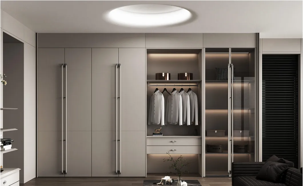 Zinc Alloy Long Wardrobe Handles New Fashion Design Leather Closet Door Handles