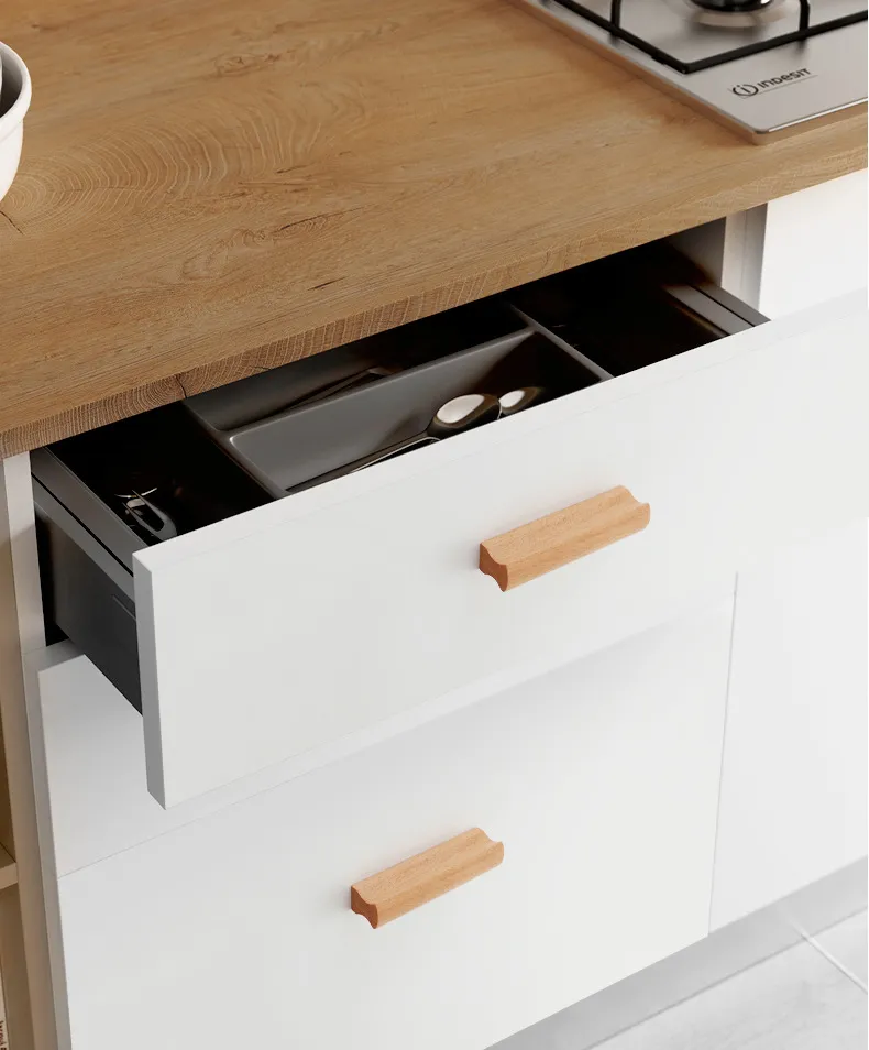 Simply Furniture Cabinet Drawer Solid Beech Wood Pulls Black Walnut Closet Handles