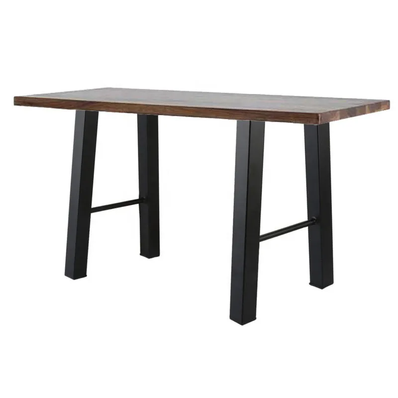 Wholesale Solid Black Powder Coated Durable Modern Industrial Metal Dining Table Legs