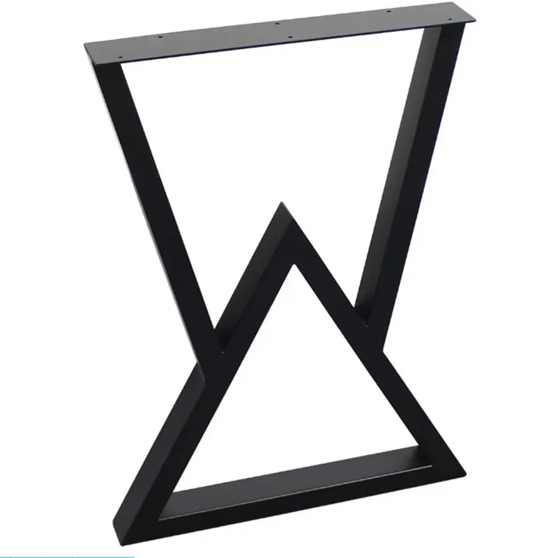 Unique Style Furniture Wood Table Black Desk Frame Steel Table Legs