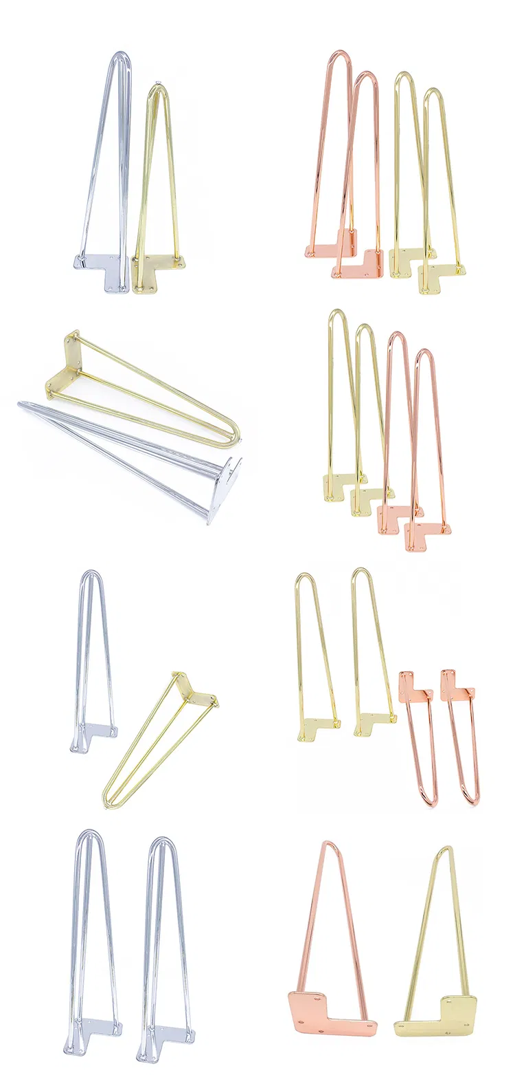 New Design Furniture Wholesale Coffee Table Height Metal Hairpin Legs