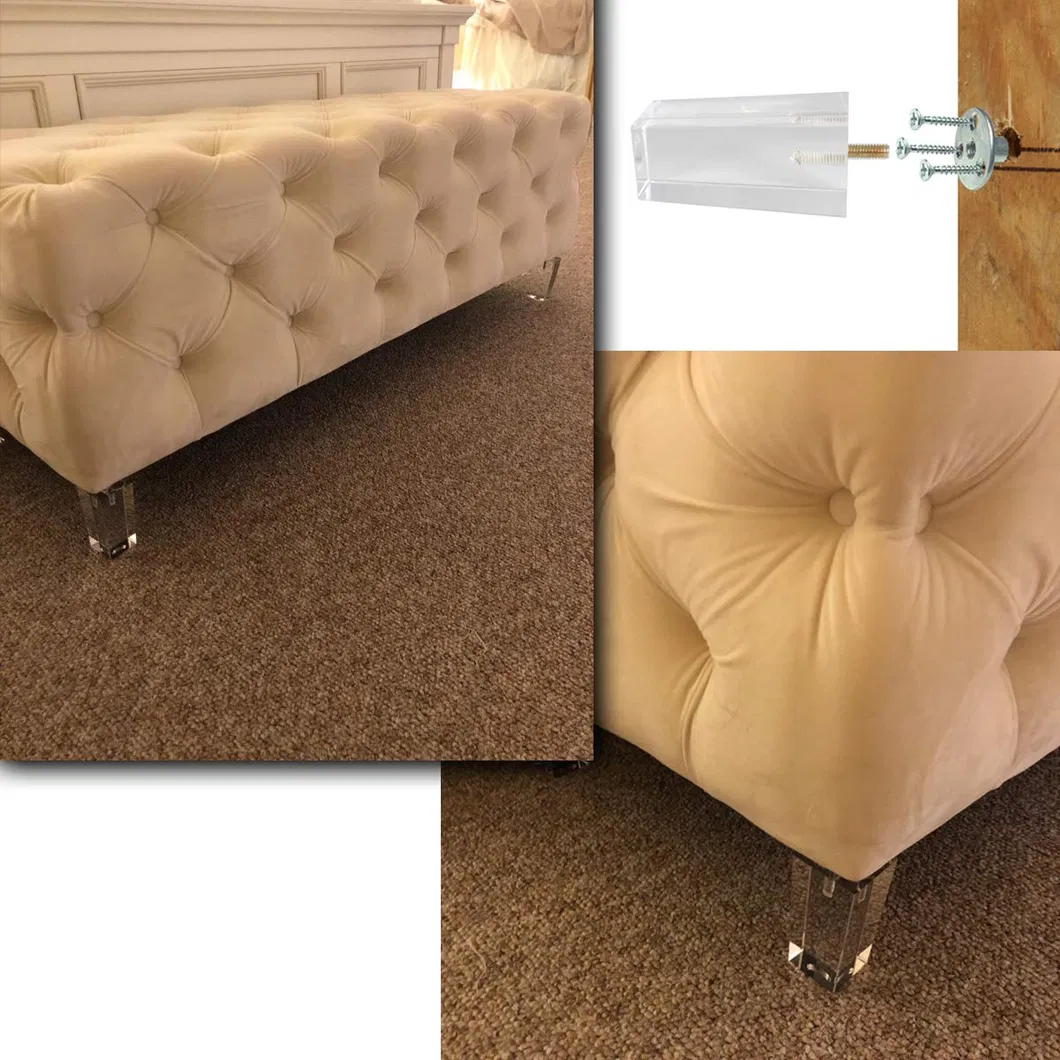 Plastic Acrylic Furniture Sofa Legs