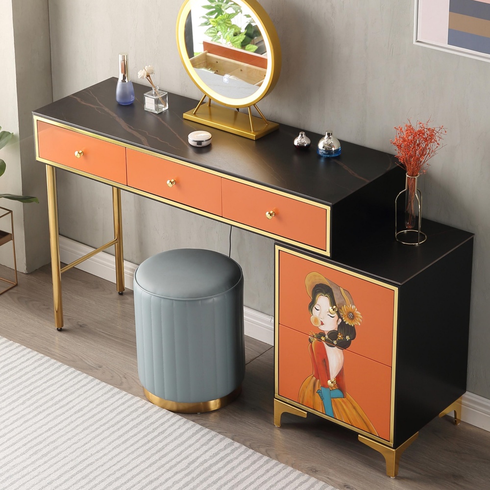 Light Luxury Minimalist Solid Wood Entryway Sideboard - 2 Drawers, Adjustable Shelves & Living Room Divider