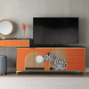 Modern American Light Luxury Solid Wood Partition Cabinet - Multifunctional Storage for Entryway & Living Room