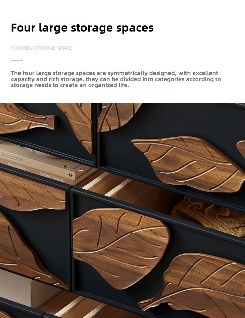 AIYI Chest of Drawers Entrancy Simple Villa Living Room Antique Side Storage Cabinet Bedroom Locker Solid Wood Curio Cabinet@详情8