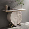 Italian Modern Simple Luxury Slate Console Table - Marble Sideboard Option with Storage for Entryway