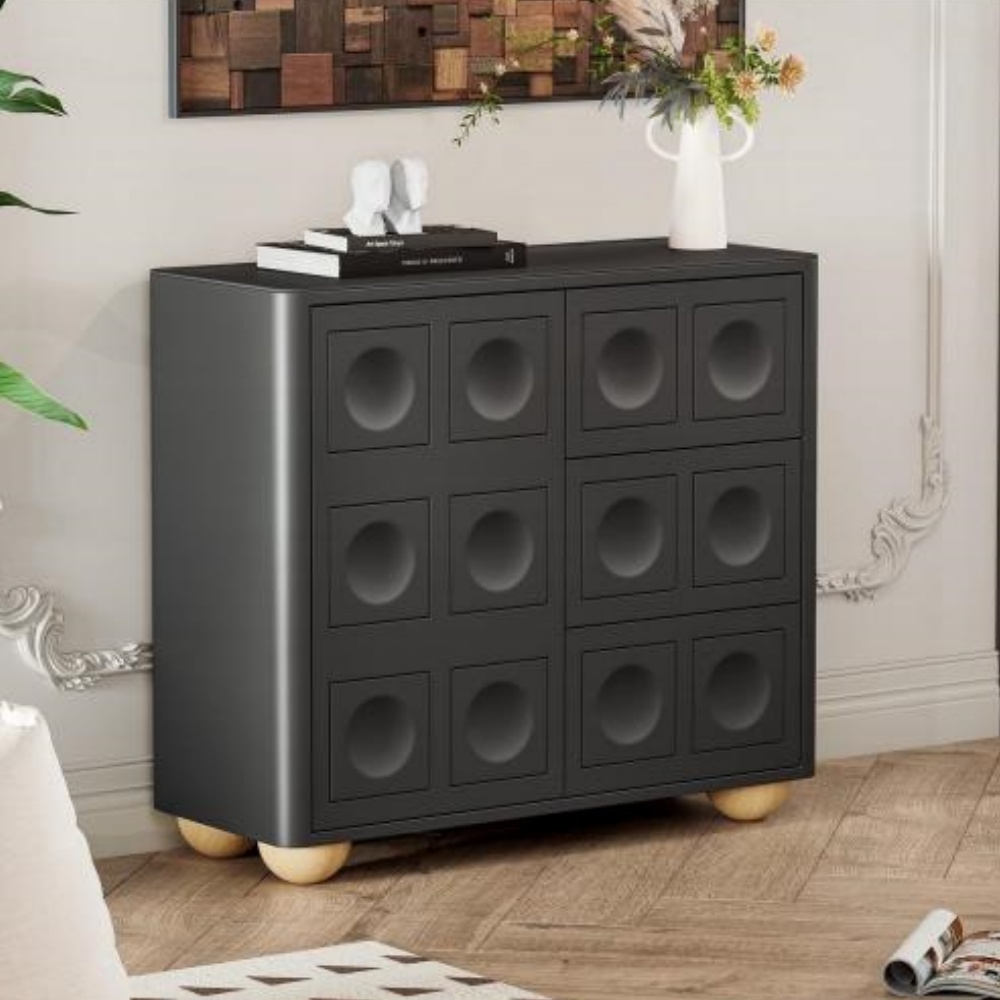 Modern Minimalist Combination Vanity - Extendable Baked-Enamel Top, 4-Drawer Storage Chest in Cream Aesthetic for Bedroom Makeup