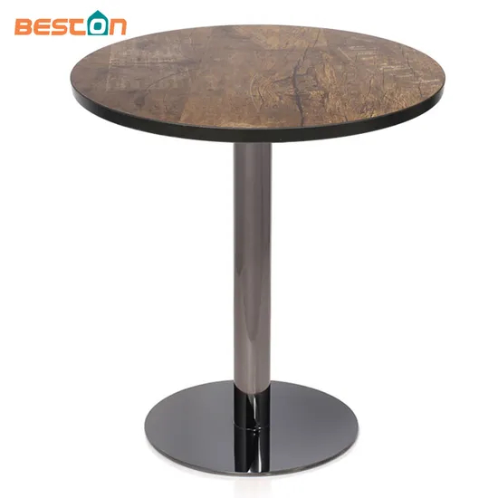 Wholesale Modern Round Black High Steel Coffee&Cafe Metal Table Base