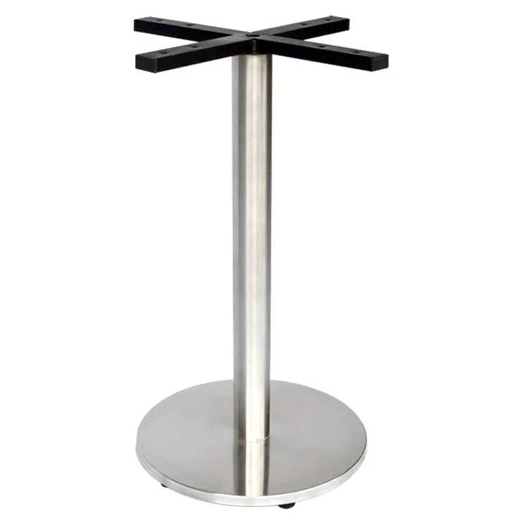 Europe Hot Selling Style Industrial Cafe Tables with Stainless Steel Base