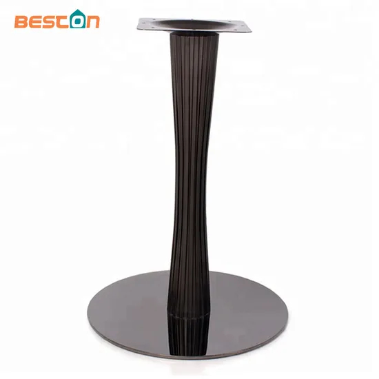Wholesale Price Titanium Black Stainless Steel Table Leg Round Metal Table Base