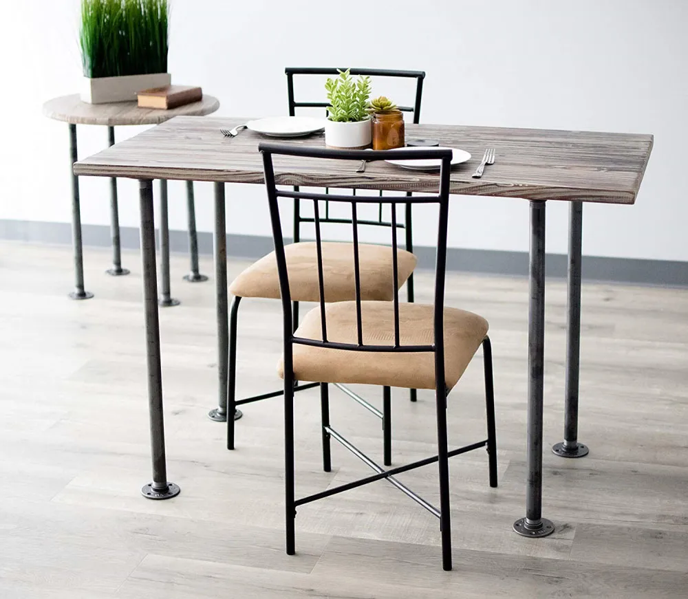 Industrial Black Iron Pipe Table Legs for Custom Vintage Tables Legs