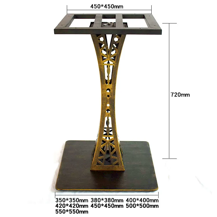 Factory Tower Base Decorative Custom Metal Table Leg