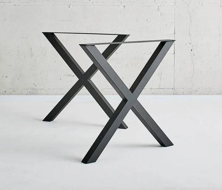 Customized Industrial Vintage Frames Metal X Shape Dining Restaurant Trestle Table Legs