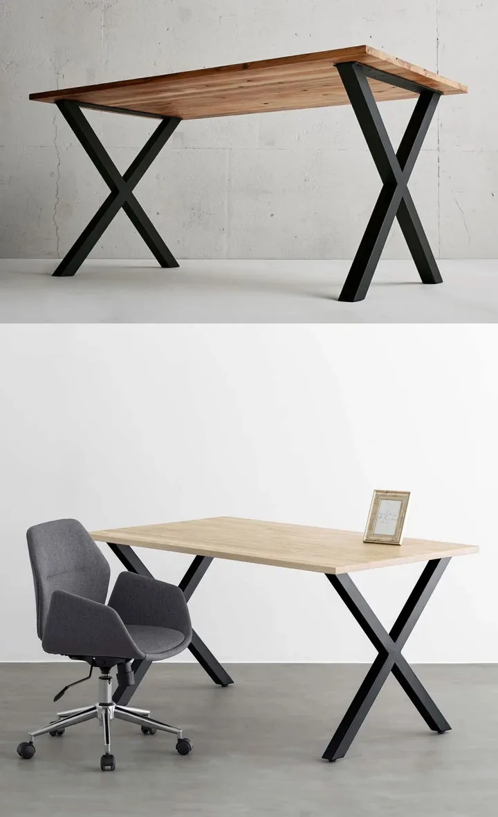 Customized Industrial Vintage Frames Metal X Shape Dining Restaurant Trestle Table Legs