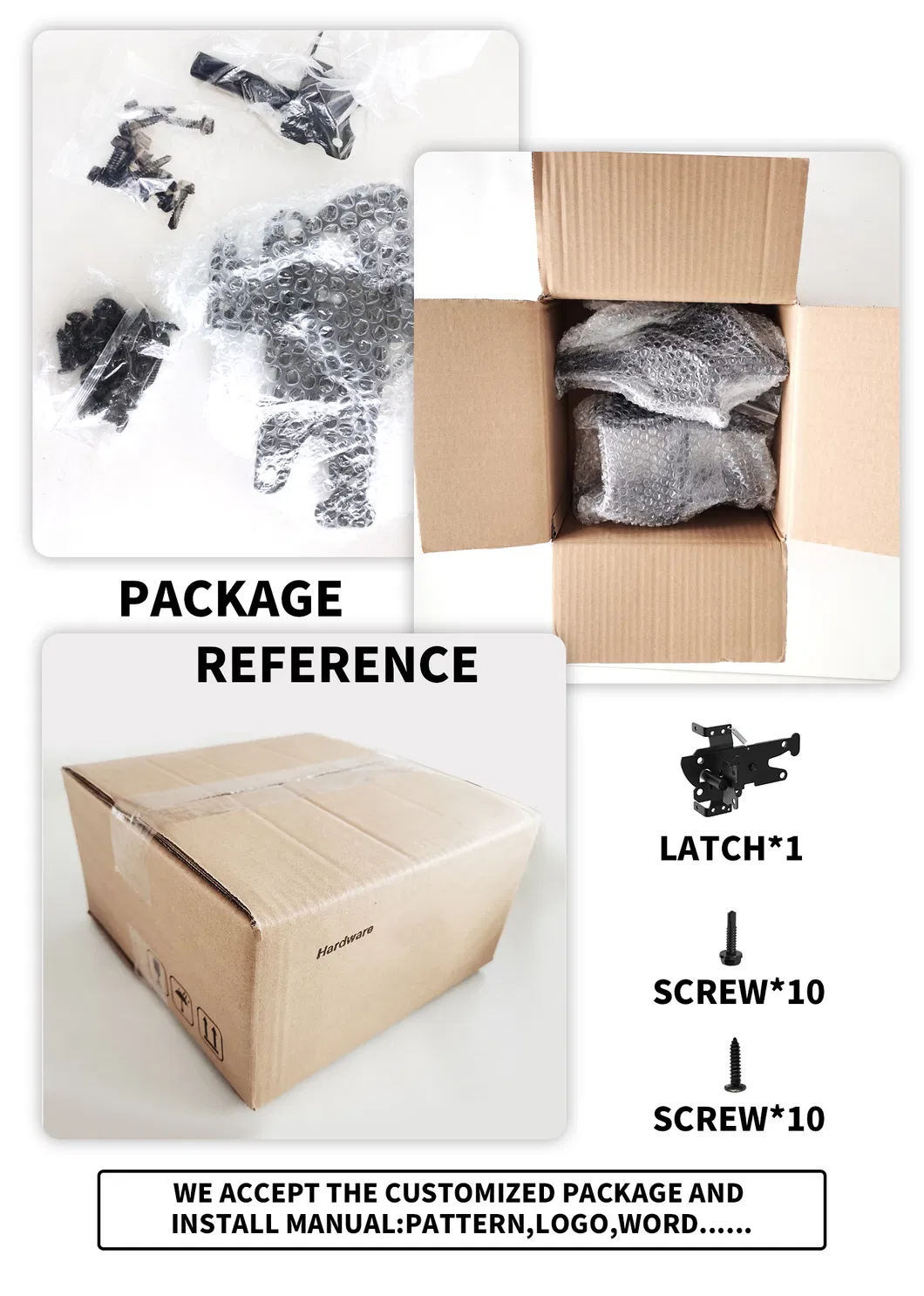 Heavy Duty Stainless Steel Garden Door Self Close Latch Door &amp; Window Hinges