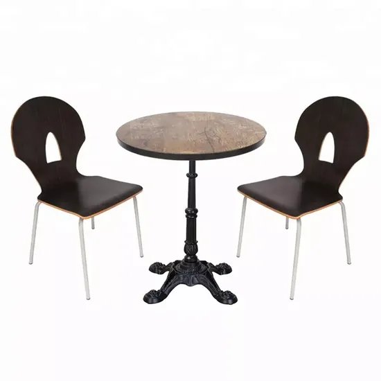 Cast Iron Powder Coated Black Dining Table Base