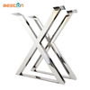 Modern Frame X Shape Square Office Restaurant Stainless Steel Table Legs