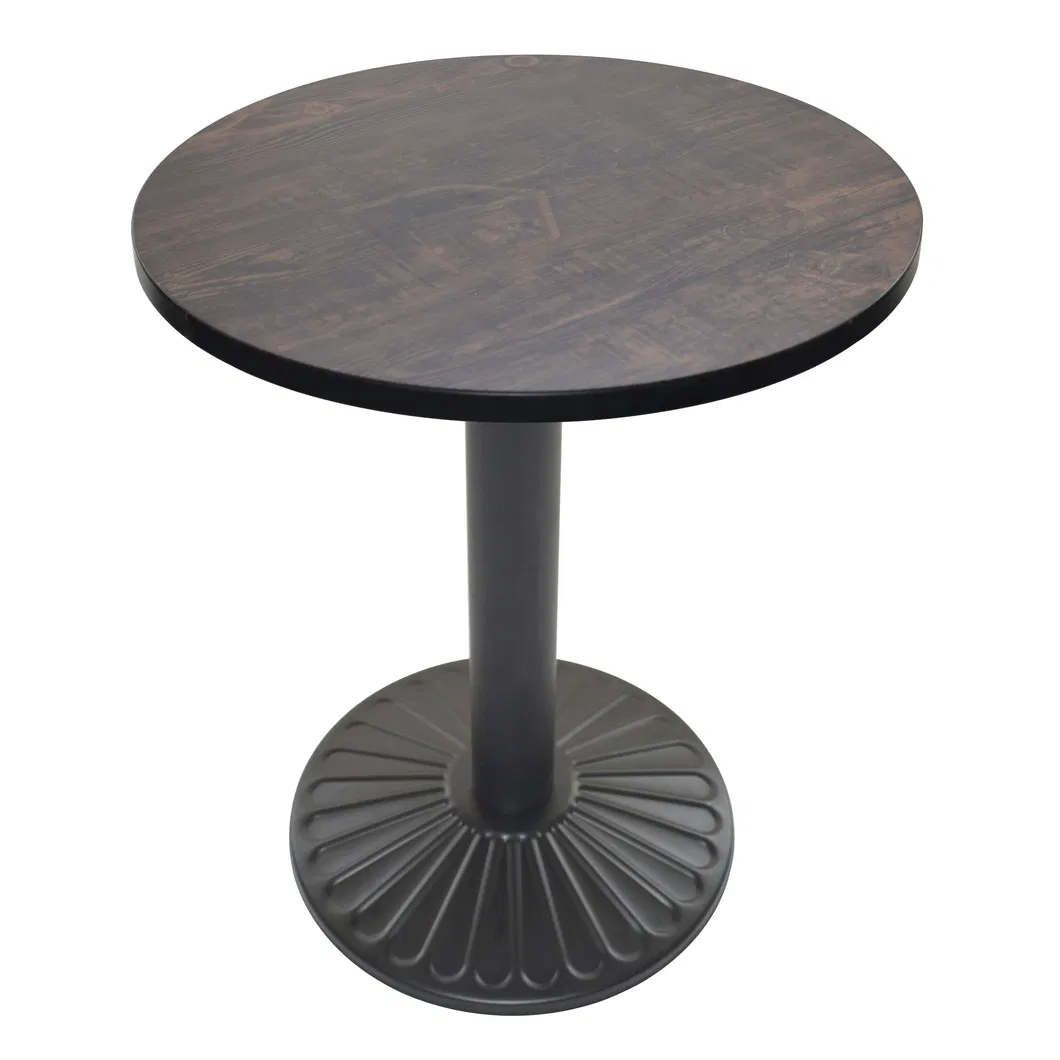 Metal Restaurant Iron Powder Coating Table Round Base