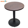 Metal Restaurant Iron Powder Coating Table Round Base
