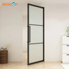 Steel Frame Glass Swing Door Without Frame and Hinges Pivot Door