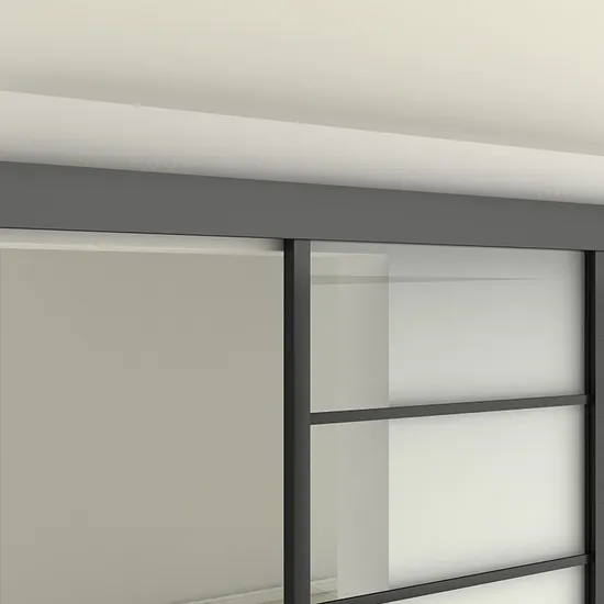 Metal Glass Carbon Steel Sliding Glass Doors with Hardware