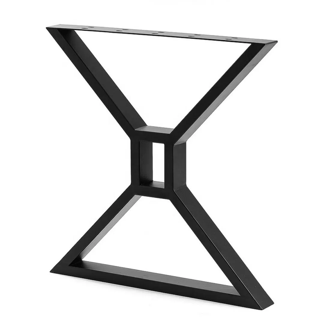 MID Century Modern X-Frame Metal Solid Frame Black Durable Table Legs