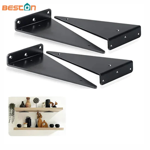 Black Triangle Brackets for Shelves Floating Shelf Hardware Hidden Decorative Shelf Bracket