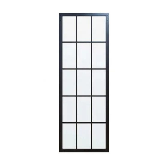 New Stylish Interior Black Steel Frame French Penal Barn Door