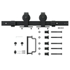 Steel Frame Interior Barn Door with Sliding Hardware Kit and Door Handle