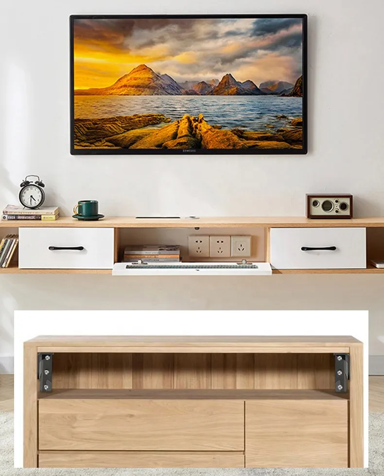 Heavy Duty Suspension Floating Support Cabinet Hanging Fixed Shelving Bracket