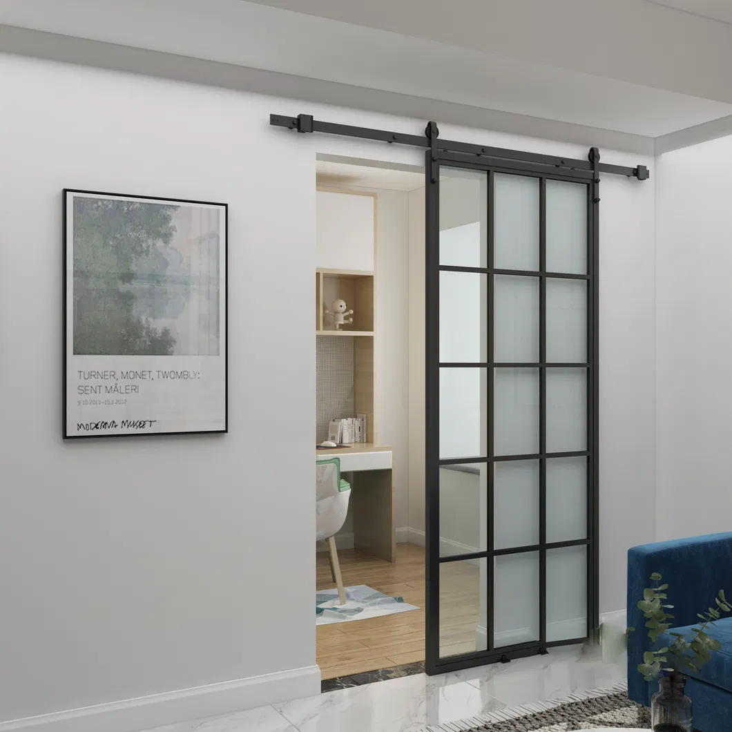 Interior 15-Lite Steel Frame Sliding Door, Wholesale French Style Sliding Door System