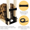 Outdoor Firewood Log Storage Rack Bracket Kit, Adjustable Log Rack Holder