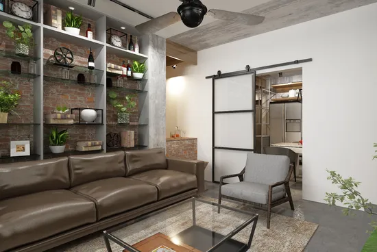 Knocked Down Version Three Lites Glass Barn Door/Sliding Glass Doors