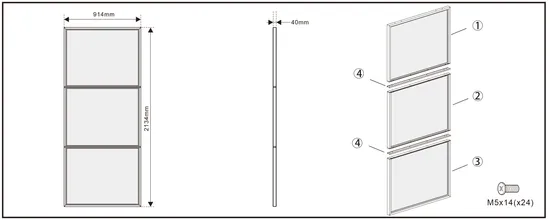 Cheap French Style Knocked Down Three Lites Clear Glass Sliding Barn Door