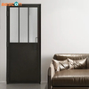 Steel Framed Tempered Glass Swing Door with Handle or Lock for Bathroom