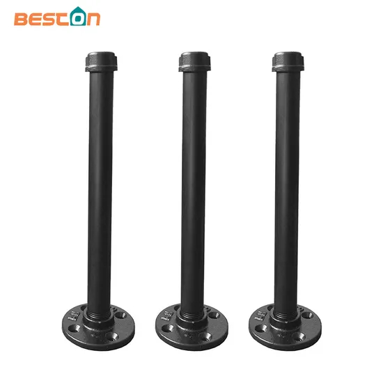 Rustic Heavy Duty Industrial Decorative Black Industrial Brass Pipe Shelf Bracket