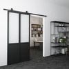 Steel Frame Sliding Glass Door Double Grid Door