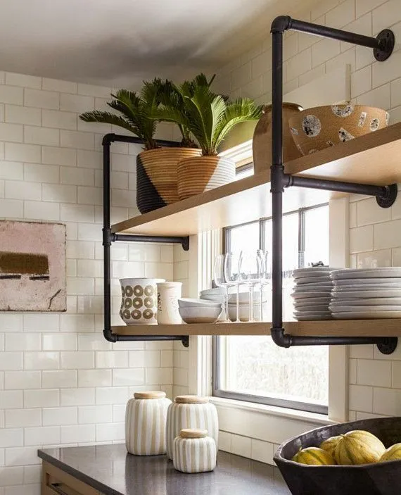 Rustic Pipe Wall Mount Towel Rack Bath Hardware Fixture Set Bracket