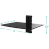Glass TV Stand Wall Mounted Computer Screen Caddy Top Adjustable TV Shelf