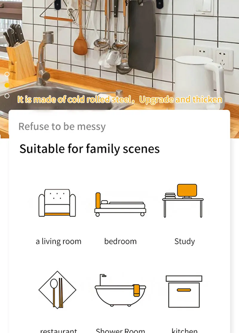 Thickened Wall Shelf Support Fixed Partition Triangle Bracket