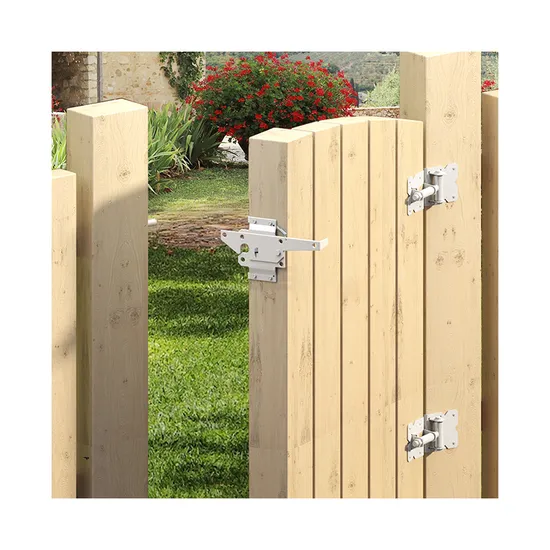 Adjustable Self-Closing Farm Wood/Vinyl/PVC Fence Gate Post Hinge and Door Latch Hardware