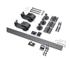 Bi-Folding Sliding Barn Door Hardware Black Flat Track Top Mount Roller Kit