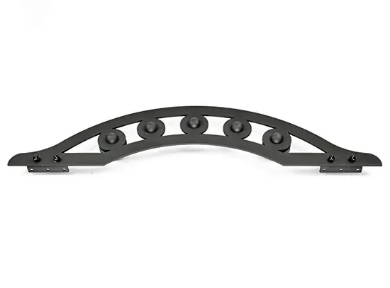 One Piece Wrought Iron Fan-Shaped Royal Roller Sliding Barn Door Hardware