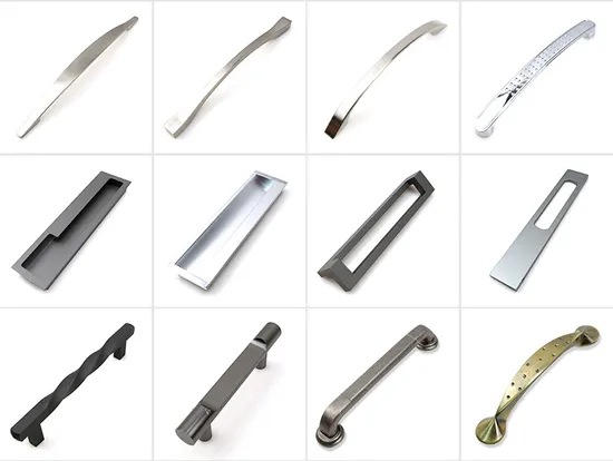 Black Aluminum Profile Drawer Wardrobe Cupboard Kitchen Cabinet Door Pull Handle